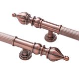 GFAZXDS Otel Antik Push Pull Kapı Kolu, Ahır Ofis Duşları için Ekstra Uzun Kapı Kolu Seti, Kırmızı Bronz Kaplama (80 cm/31,5 inç)