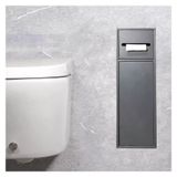 GFAZXDS Paslanmaz Çelik Banyo Nişi, Gömülü Tuvalet Kağıdı Tutacağı, Duvara Monte Niş Gömme Raf Tuvalet Fırçası Banyo Otel için Depolama Rafı (7856823-Gri-66x20x14cm)