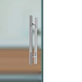 GFAZXDS Paslanmaz Çelik Cam Kapı Kolu Ticari Yuvarlak Ahır Kapısı Ahşap Kapı Sürgülü Kapı Kolu (1000 x 800 mm)