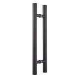 GFAZXDS Paslanmaz Çelik Siyah Cam Kapı Kolu/Boru Tipi Ticari Sürgülü Kapı Kolu (Siyah 1200 x 800 mm)