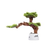 GFAZXDS Sahte Bitki Yapay Bonsai Ağacı 21.6 In Büyük Luohan Çam Sahte Bonsai Bitki İç Dekor Simülasyon Hoş Geldiniz Çam Bonsai Ağaçları Seramik Vazo Yapay,