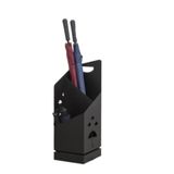 GFAZXDS Şemsiye Standları, Şemsiye Tutacağı Ferforje Şemsiye Standı Metal Çift Katmanlı Şemsiye Kovası İçi Boş Şemsiye Desenli Aile İş Otel Şemsiye Rafı Şemsiye, Siyah-25 x 20 * 60 cm