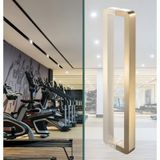 GFAZXDS Sürgülü Cam Kapı Kolu,Modern Paslanmaz Çelik Ahır İtme Kapıları Bağlantı Elemanları ile Çekin,Arka Kapıya İç Dış Kapı Donanımı (Şampanya D L 102.5cm/40.3in)