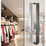 GFAZXDS Sürgülü Cam Kapı Kolu,Modern Paslanmaz Çelik Ahır İtme Kapıları Bağlantı Elemanları ile Çekin,Arka Kapıya İç Dış Kapı Donanımı (Titanyum L 122.5cm/48.2in)