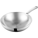 GFAZXDS Titanyum Yapışmaz Wok Pan Kapaklı,12.6 inç Woks & Stay-Cool Saplı Karıştırma Tavaları,İndüksiyon, Elektrik, Gaz, Halojen, Tüm Ocaklar için Düz Tabanlı Wok Takımları
