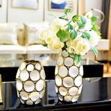 GFAZXDS vazo Modern Vazo Oturma Odası Çiçek Aranjmanı Avrupa Yaratıcı Seramik Kurutulmuş Çiçek Dekorasyon Simülasyon Çiçek, C-L