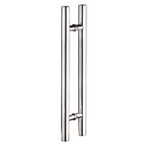 GFAZXDS Yuvarlak Boru Paslanmaz Çelik Ticari Cam Kapı Kolu Sürgülü Kapı Kolu Ahşap Kapılar/Ahır Kapıları için Uygun (1200 x 800 mm)