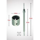 Gfb 100MM Beton Duvar Delme Panç + Sds-Plus (350MM) Uzun Adaptörlü