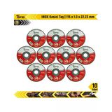 Gfb 2350 İnox Kesici Taş 115 X 1 X 22.23 Mm - 10 Adet