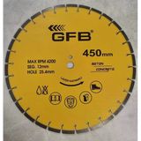 Gfb 2371 Elmas Testere Beton Kesme Diski 450 Mm Profesyonel Kesim Diski