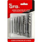 Gfb 3956 Ağır Hizmet Ters Kılavuz Seti 6 Parça Kırılmış Vida Civata Sökme Aparatı 3-25 mm - Gri - 1