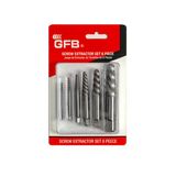 Gfb 3956 Ağır Hizmet Ters Kılavuz Seti 6 Parça Kırılmış Vida Civata Sökme Aparatı 3-25 Mm