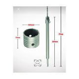 Gfb 40MM Beton Duvar Delme Panç + Sds-Plus (200MM) Uzun Adaptörlü
