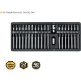 Gfb 5260 40 Parçalı Otomotiv Bits Uç Seti 40 Parça 10 mm - Gri