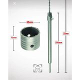 Gfb 55MM Beton Duvar Delme Panç + Sds-Plus (250MM) Uzun Adaptörlü