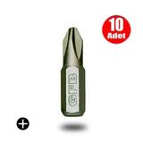 Gfb Bits Yildiz Uc Vidalama Matkap Ucu Ph2 X 25Mm - 10 Adet