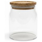 Gfsmore 500 ml Akasya Kapak Kavanoz - Şeffaf