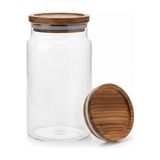 Gfsmore 750 ml Akasya Kapak Kavanoz - Şeffaf