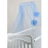 G&G baby Mavi Ponponlu Beşik Cibinliği