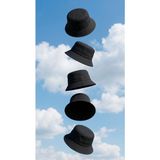 Gg Glow Bucket Şapka Yazlık Balıkçı Kova Şapka Unisex Erkek Kadın Bucket Hat - Tek Beden - Siyah