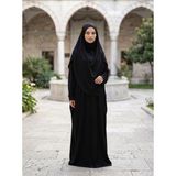 Gg Glow Kendinden Başörtülü Pratik 34- 50 Beden Namaz Elbisesi Taşıma Torbalı Tesettür Ibadet Elbisesi - 38 - 42 - Siyah