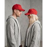Gg Glow Premium Gabardin Unisex Beyzbol Şapkası - Ayarlanabilir Sportif Yazlık Kep - Tek Beden - Kırmızı