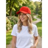 Gg Glow Premium Gabardin Unisex Beyzbol Şapkası - Ayarlanabilir Sportif Yazlık Kep - Tek Beden - Turuncu