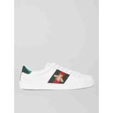 GG Men's Ace Sneaker White Leather With Bee - 001 - Beyaz