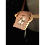 Ggart Handmade Meadov Nakış Işlemeli Keten Telefon Çantası, Telefon Kılıfı V28 - Turuncu