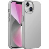 GGM GİYİM & AKSESUAR Apple iPhone 13/14 ile Uyumlu İçi Kadife Dışı Mat Yapıya Sahip Koruma Sağlayan Lansman Silikon Kılıf (Gri)