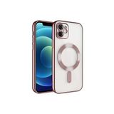 GGM GİYİM & AKSESUAR iPhone 11 için Magsafe ile Uyumlu Arka Kısmı Parlak Şeffaf Yapıya Sahip Kenarları Silikon Yapılı Güçlendirilmiş Mıknatıslı Kamera Lens Koruyuculu Wireless Kablosuz Şarj Destekli