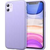 GGM GİYİM & AKSESUAR iPhone 11 ile Uyumlu İçi Kadife Dışı Mat Yapıya Sahip Koruma Sağlayan Lansman Silikon Kılıf (Lila)