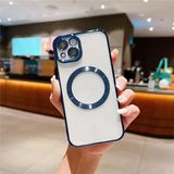GGM GİYİM & AKSESUAR iPhone 11 ile Uyumlu Laser Şeffaf Parlak Arka Yüzey Ve Logo Detaylı Kenarları Silikon Yapıya Sahip Lens Koruyuculu Kılıf (Mavi)
