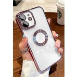 GGM GİYİM & AKSESUAR iPhone 11 ile Uyumlu Laser Şeffaf Parlak Arka Yüzey Ve Logo Detaylı Kenarları Silikon Yapıya Sahip Lens Koruyuculu Kılıf(Pembe)