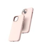 GGM GİYİM & AKSESUAR iPhone 14 ile Uyumlu İçi Kadife Kaplama Gerçek Silinebilir Vakum Kutulu Leke Tutmaz Lansman Kılıf Şok Emici Full Kasa Koruma Sağlayan Kılıf (Pudra Pembe)
