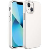 GGM GİYİM & AKSESUAR iPhone 14 Plus / 15 Plus İle Uyumlu içi Kadife dışı mat yapıya sahip Koruma Sağlayan Lansman Silikon Kılıf (Beyaz)