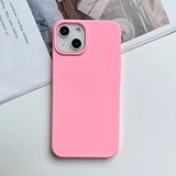 GGM GİYİM & AKSESUAR iPhone 14 Plus / 15 Plus İle Uyumlu içi Kadife dışı mat yapıya sahip Koruma Sağlayan Lansman Silikon Kılıf (Pembe)