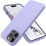 GGM GİYİM & AKSESUAR iPhone 14 Pro ile Uyumlu İçi Kadife Dışı Mat Yapıya Sahip Koruma Sağlayan Lansman Silikon Kılıf (Lila)