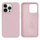 GGM GİYİM & AKSESUAR iPhone 14 Pro ile Uyumlu İçi Kadife Kaplama Gerçek Silinebilir Vakum Kutulu Leke Tutmaz Lansman Kılıf Şok Emici Full Kasa Koruma Sağlayan Kılıf (Pudra Pembe)