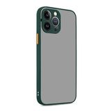 GGM GİYİM & AKSESUAR iPhone 14 Pro Max ile Uyumlu Arka Kısmı Mat Şeffaf Yapıya Sahip Kenarları Silikon Tpu Malzemeden Üretilmiş Renkli Tuşlara Sahip Kamera Korumalı Transparan Kılıf (Yeşil)