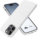 GGM GİYİM & AKSESUAR iPhone 14 Pro Max ile Uyumlu İçi Kadife Dışı Mat Yapıya Sahip Koruma Sağlayan Lansman Silikon Kılıf (Beyaz)