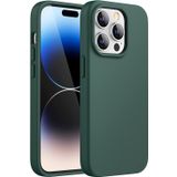 GGM GİYİM & AKSESUAR iPhone 14 Pro Max ile Uyumlu İçi Kadife Dışı Mat Yapıya Sahip Koruma Sağlayan Lansman Silikon Kılıf (Yeşil)