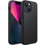 GGM GİYİM & AKSESUAR iPhone 15 ile Uyumlu İçi Kadife Dışı Mat Yapıya Sahip Koruma Sağlayan Lansman Silikon Kılıf (Siyah)