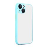 GGM GİYİM & AKSESUAR iPhone 15 Plus ile Uyumlu Arka Kısmı Mat Şeffaf Yapıya Sahip Kenarları Silikon Tpu Malzemeden Üretilmiş Renkli Tuşlara Sahip Kamera Korumalı Transparan Kılıf (Su Yeşili)
