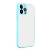GGM GİYİM & AKSESUAR iPhone 15 Pro Max ile Uyumlu Arka Kısmı Mat Şeffaf Yapıya Sahip Kenarları Silikon Tpu Malzemeden Üretilmiş Renkli Tuşlara Sahip Kamera Korumalı Transparan Kılıf (Su Yeşili)