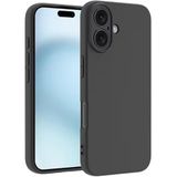 GGM GİYİM & AKSESUAR iPhone 16 Plus ile Uyumlu İçi Kadife Kamera Korumalı Lansman Silikon Kılıf İnce Yapılı Tam Koruma Sağlayan Kamera Korumalı Kılıf siyah