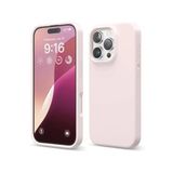 GGM GİYİM & AKSESUAR iPhone 16 Pro ile Uyumlu İçi Kadife Dışı Mat Yapıya Sahip Koruma Sağlayan Lansman Silikon Kılıf (Pudra Pembe)
