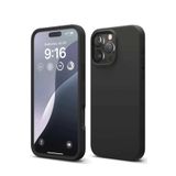 GGM GİYİM & AKSESUAR iPhone 16 Pro ile Uyumlu İçi Kadife Dışı Mat Yapıya Sahip Koruma Sağlayan Lansman Silikon Kılıf (Siyah)