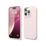 GGM GİYİM & AKSESUAR iPhone 16 Pro Max ile Uyumlu İçi Kadife Dışı Mat Yapıya Sahip Koruma Sağlayan Lansman Silikon Kılıf (Pudra Pembe)