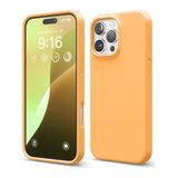 GGM GİYİM & AKSESUAR iPhone 16 Pro Max ile Uyumlu İçi Kadife Dışı Mat Yapıya Sahip Koruma Sağlayan Lansman Silikon Kılıf (Turuncu)